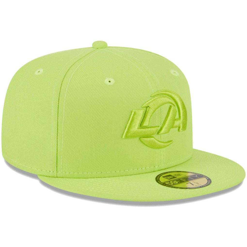 Los Angeles Rams New Era Color Pack Brights 59FIFTY Fitted Hat - Neon Green discount