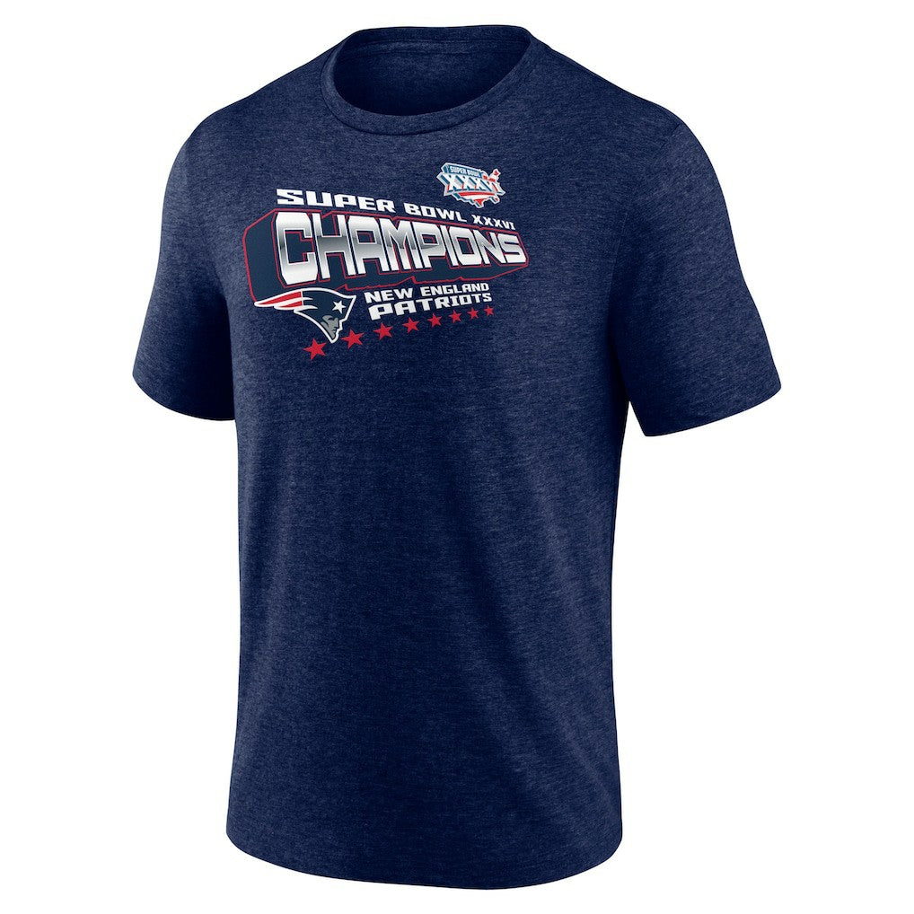 New England Patriots Hometown Old-Fashioned Super Bowl XXXVI Champions Tri-Blend T-Shirt - Navy outlet