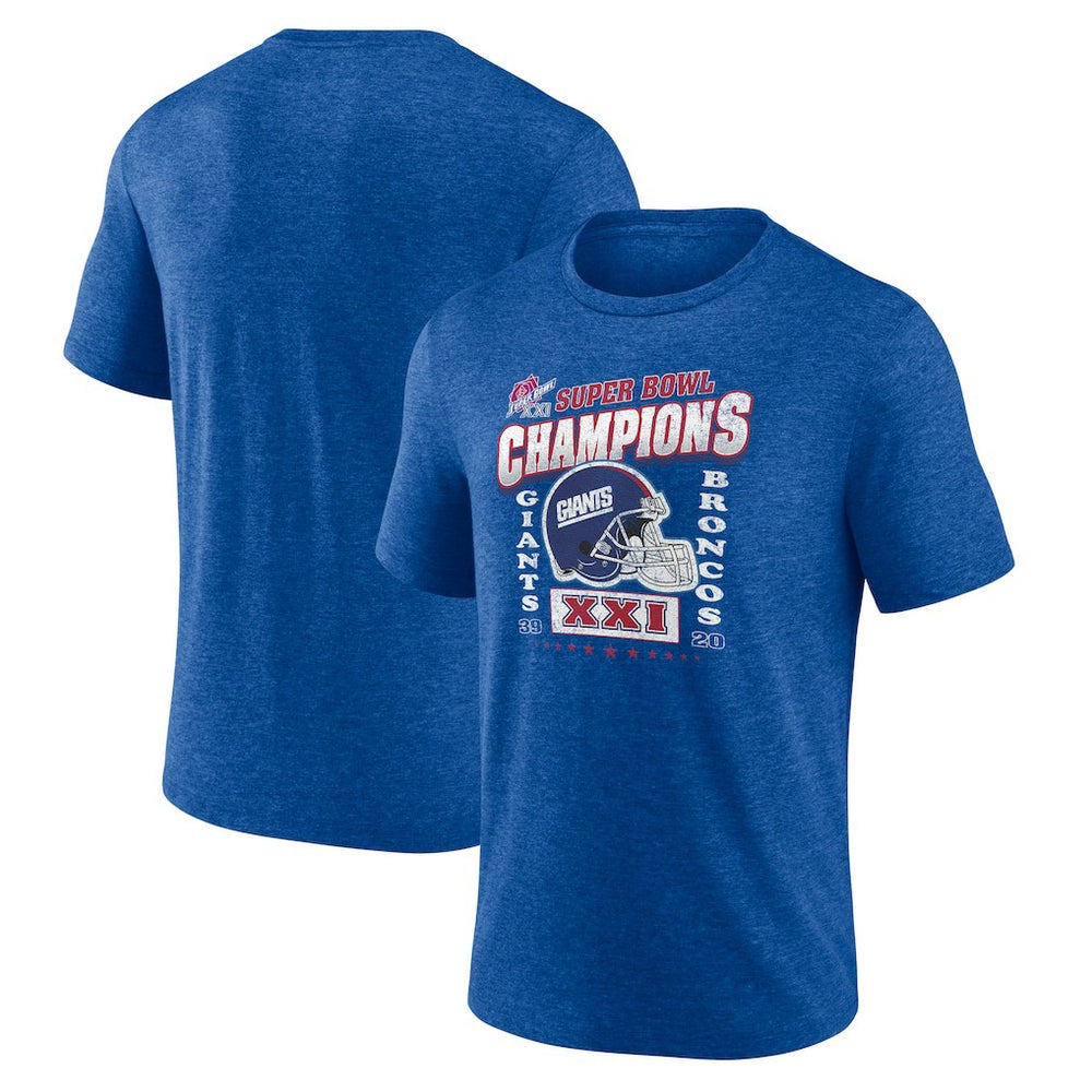 New York Giants Hometown Old-Fashioned Super Bowl XXI Champions Tri-Blend T-Shirt - Royal sale
