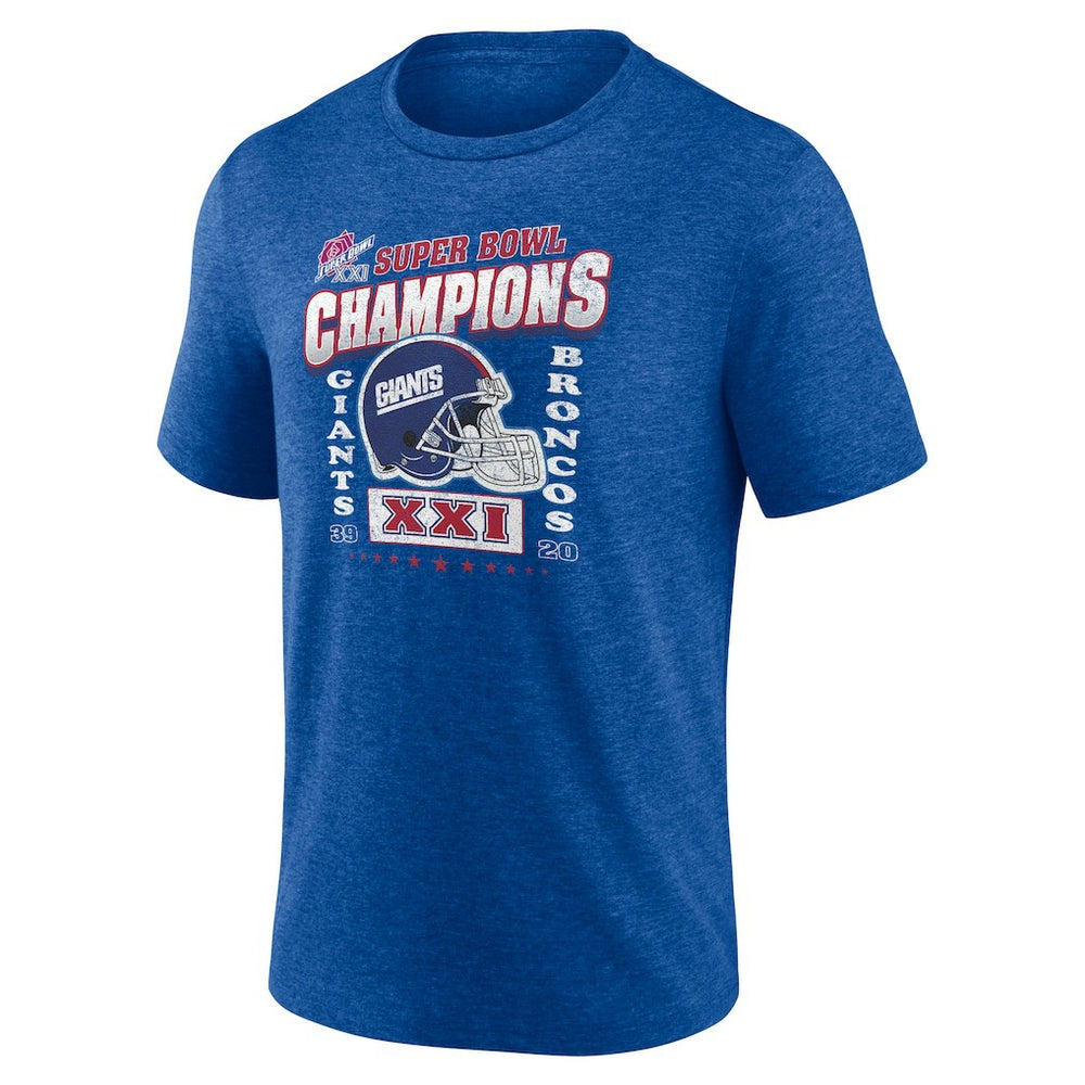 New York Giants Hometown Old-Fashioned Super Bowl XXI Champions Tri-Blend T-Shirt - Royal sale