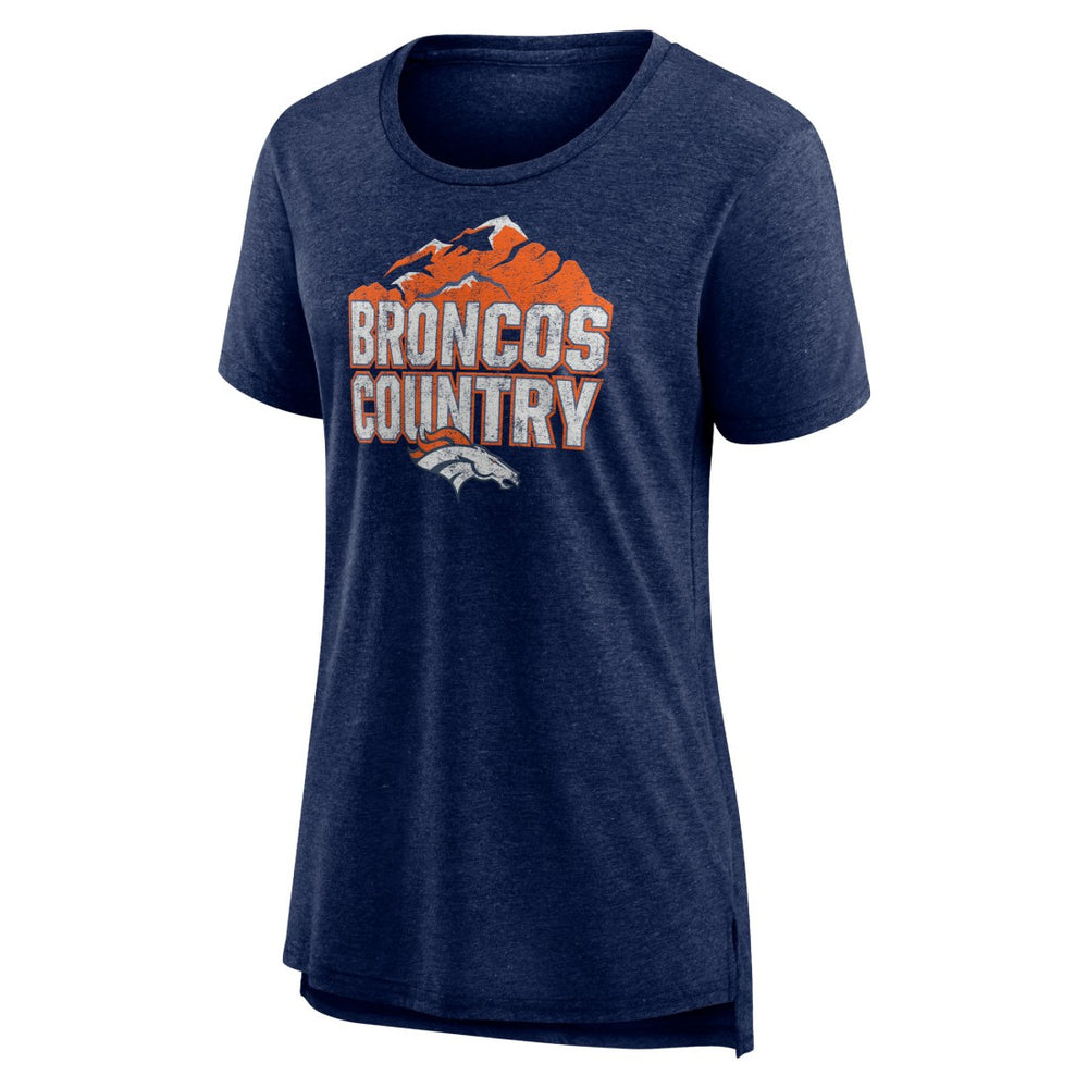 Denver Broncos Women's Hometown First Down Tri-Blend T-Shirt - Heather Navy discount