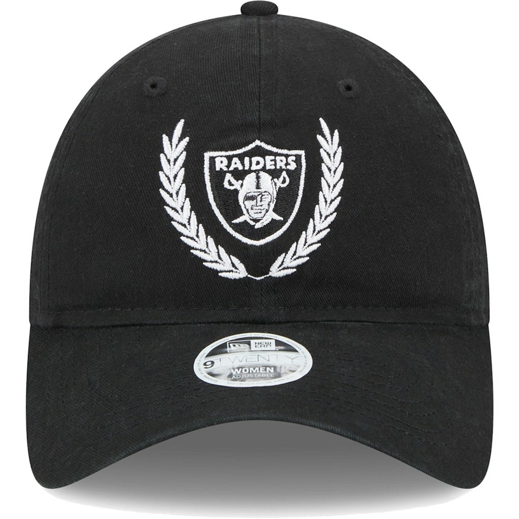 Las Vegas Raiders New Era Women's Leaves 9TWENTY Adjustable Hat - Black sale