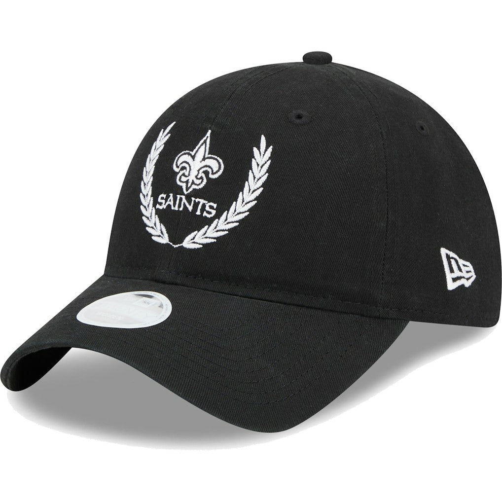 New Orleans Saints New Era Women's Leaves 9TWENTY Adjustable Hat - Black cheap