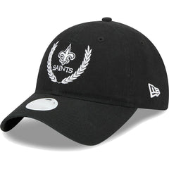New Orleans Saints New Era Women's Leaves 9TWENTY Adjustable Hat - Black cheap