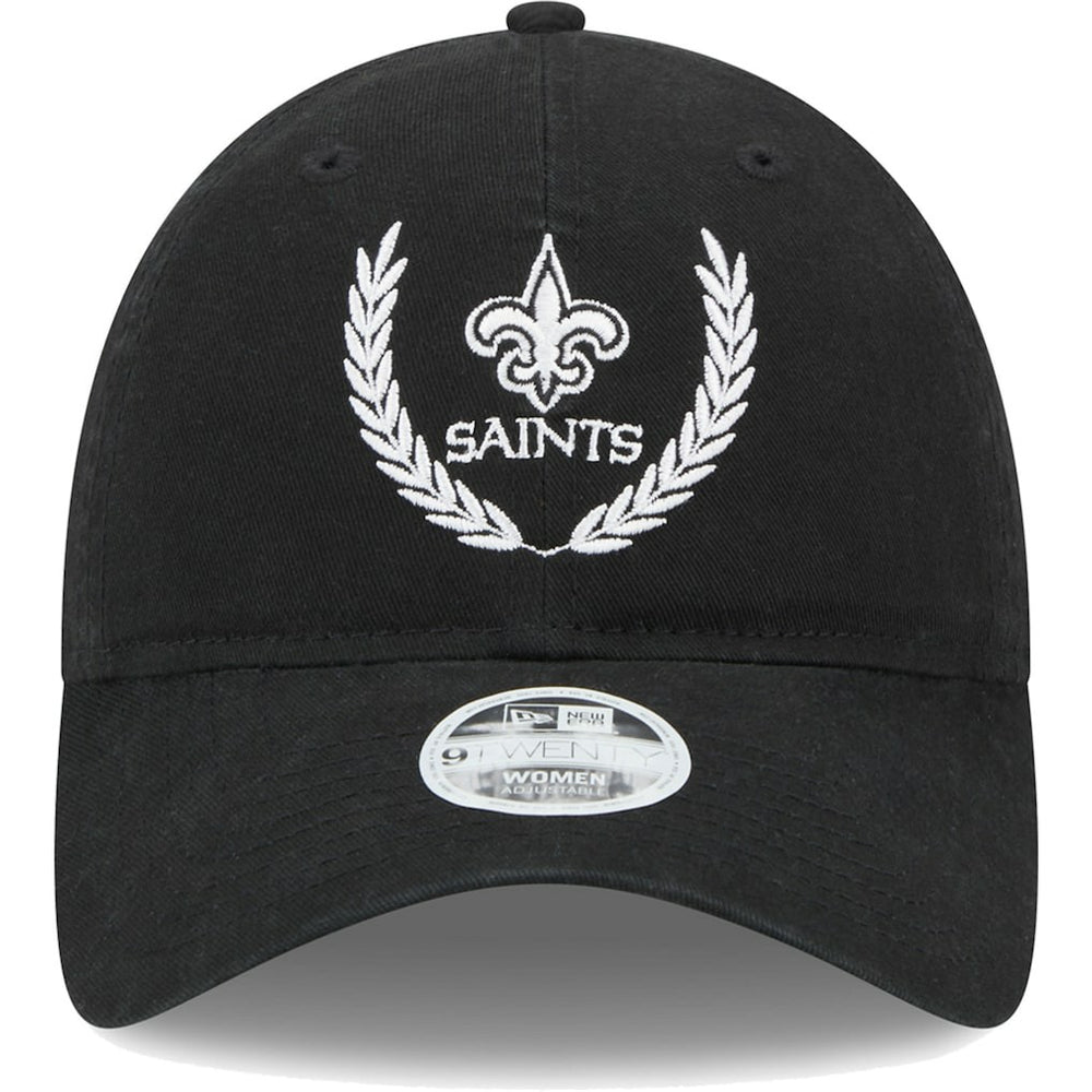 New Orleans Saints New Era Women's Leaves 9TWENTY Adjustable Hat - Black cheap