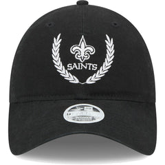 New Orleans Saints New Era Women's Leaves 9TWENTY Adjustable Hat - Black cheap