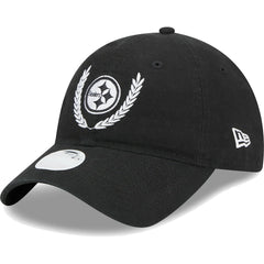 Pittsburgh Steelers New Era Women's Leaves 9TWENTY Adjustable Hat - Black online