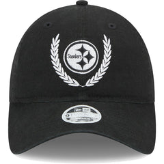 Pittsburgh Steelers New Era Women's Leaves 9TWENTY Adjustable Hat - Black online