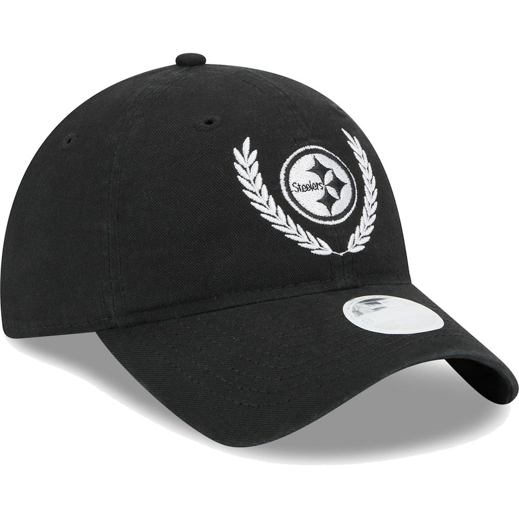 Pittsburgh Steelers New Era Women's Leaves 9TWENTY Adjustable Hat - Black online