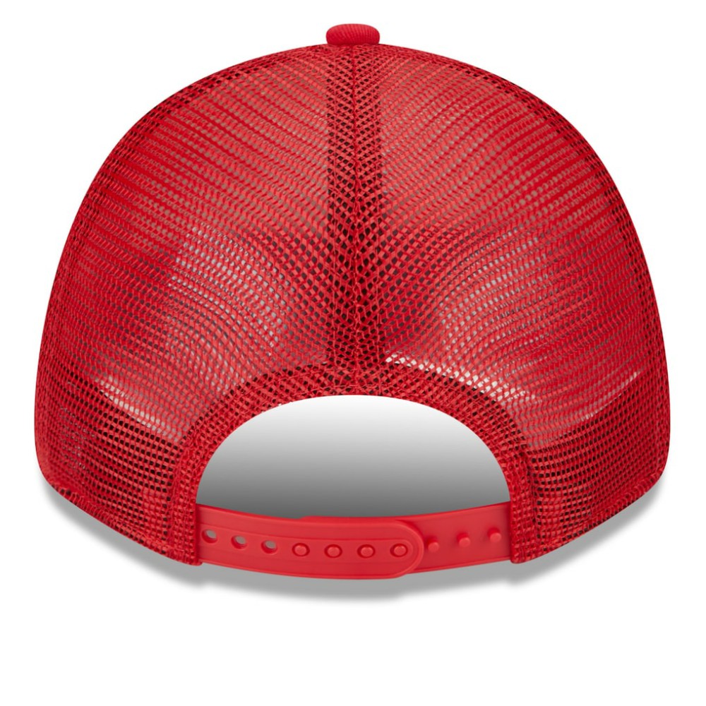 St. Louis Cardinals Team Stripe Trucker 9FORTY Snapback Hat - White/Red | New Era