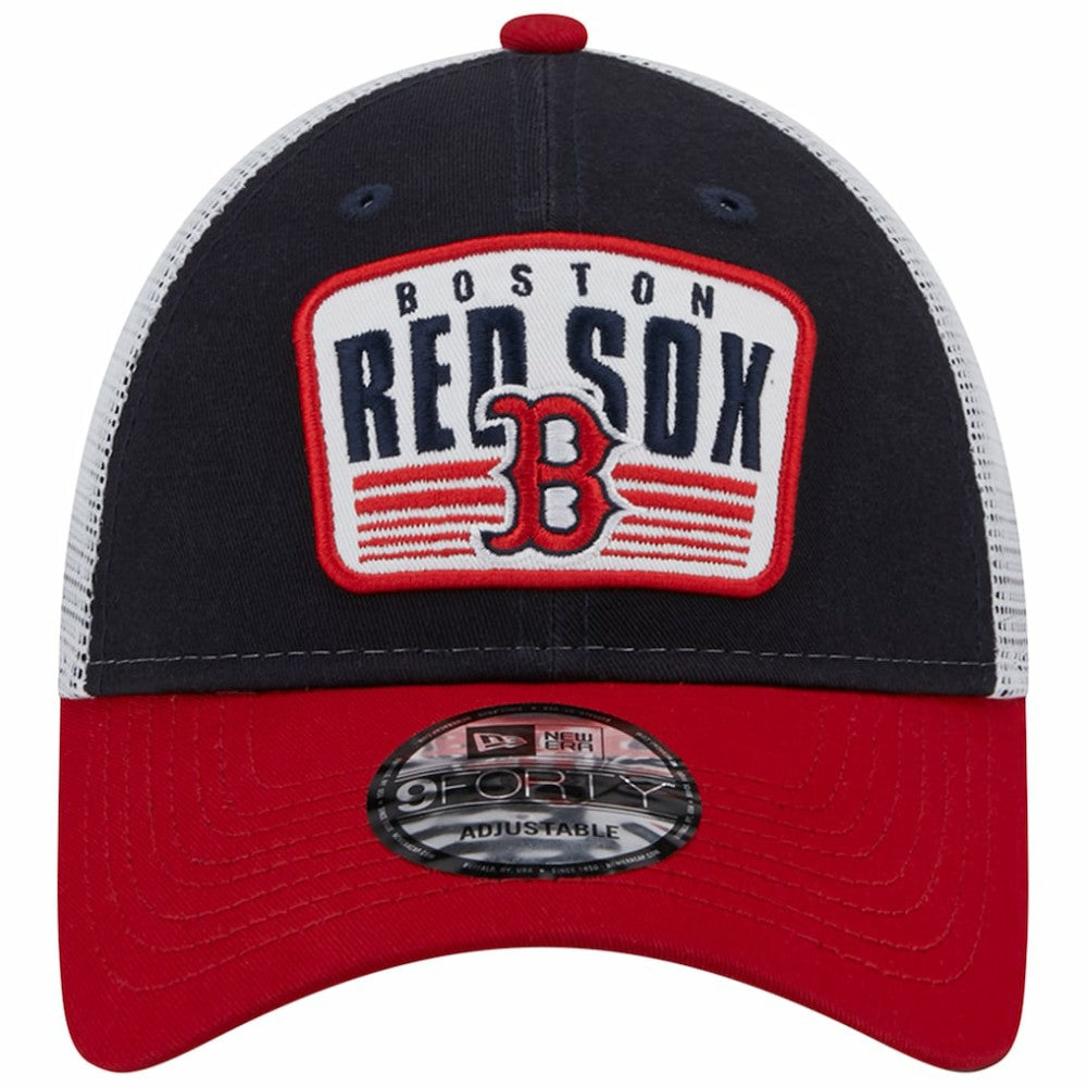 Boston Red Sox Two-Tone Patch 9FORTY Snapback Hat - Navy | New Era