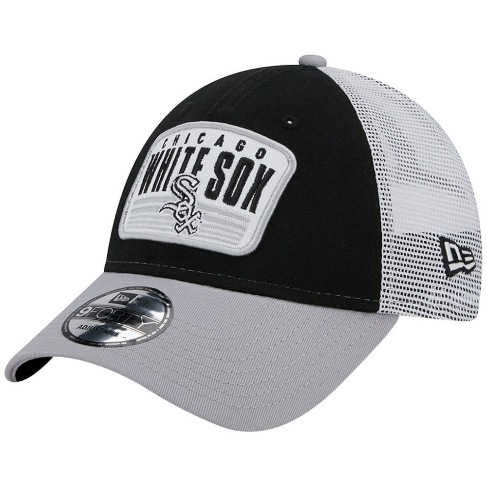 Chicago White Sox Two-Tone Patch 9FORTY Snapback Hat - Black | New Era