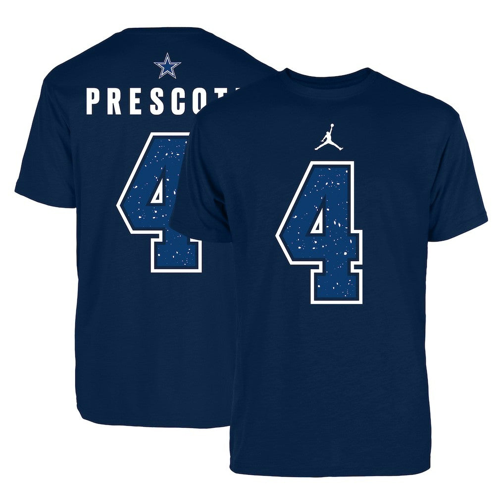 Dak Prescott Dallas Cowboys Jordan Brand Name & Number T-Shirt - Navy for sale