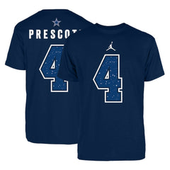 Dak Prescott Dallas Cowboys Jordan Brand Name & Number T-Shirt - Navy for sale