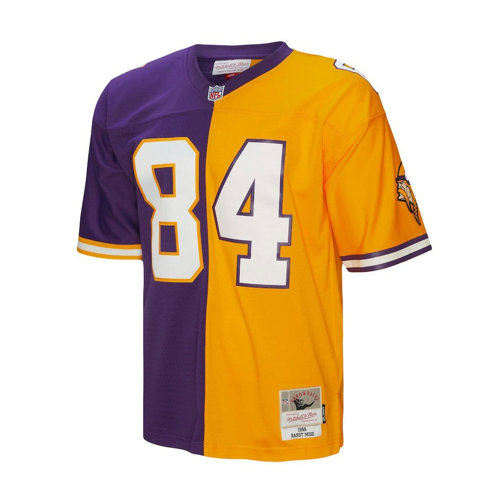Randy Moss Minnesota Vikings 1998 Split Legacy Replica Jersey - Purple/Gold online