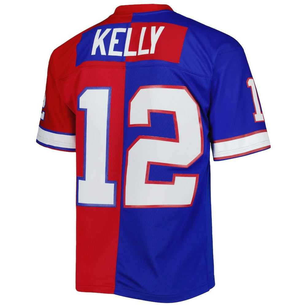 Jim Kelly Buffalo Bills 1990 Split Legacy Replica Jersey - Royal/Red online