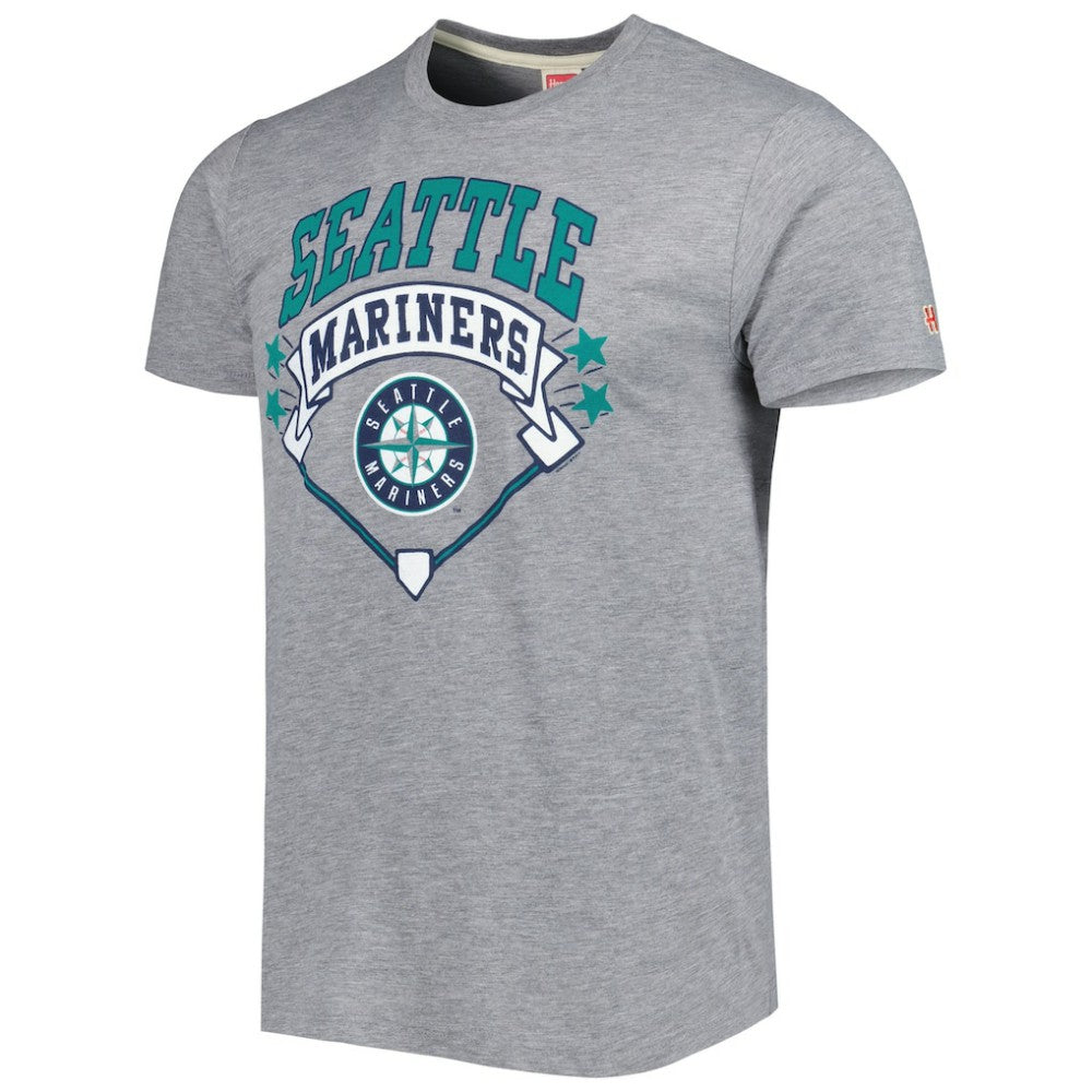 Seattle Mariners Homage Diamond Tri-Blend T-Shirt - Gray