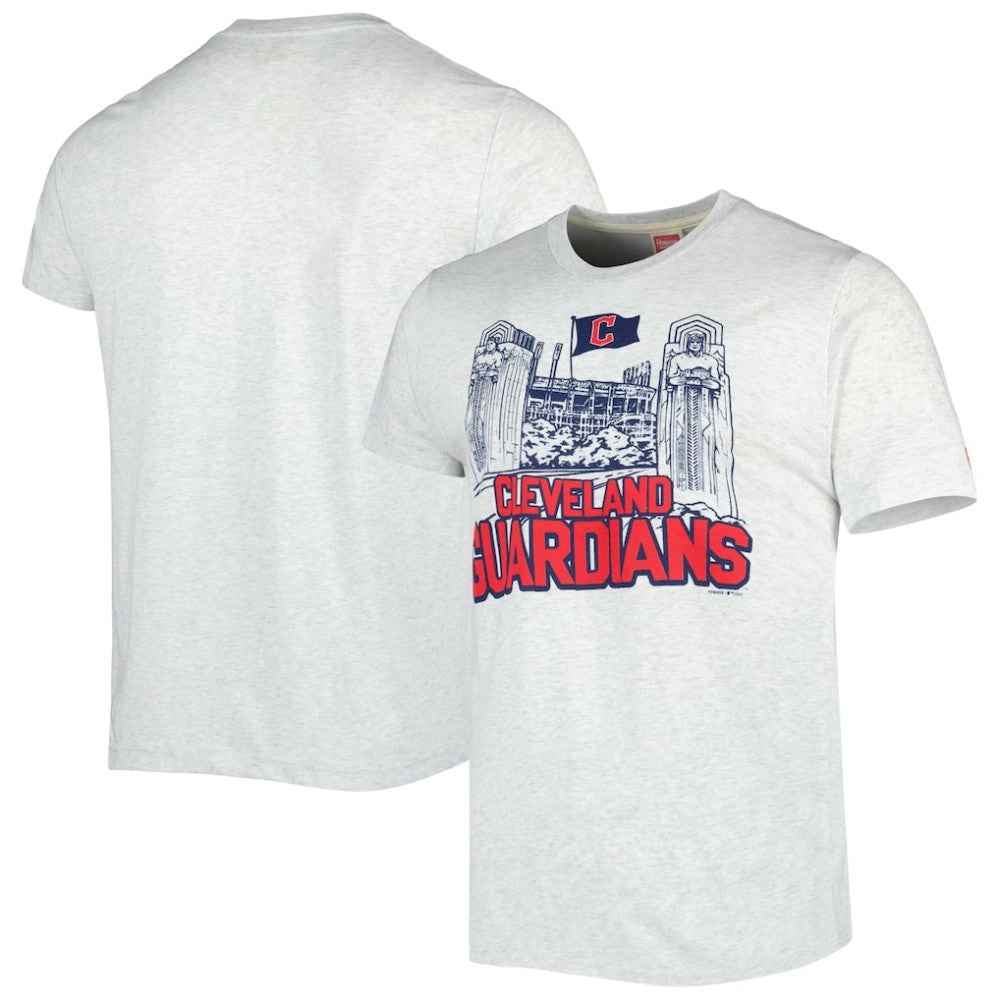 Cleveland Guardians Homage Team Hyper Local Tri-Blend T-Shirt - Ash