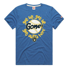 Milwaukee Brewers Homage Hyper Local Tri-Blend T-Shirt - Royal