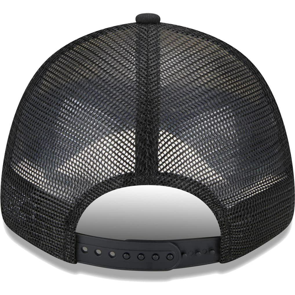 Brooklyn Nets Stripes 9FORTY Trucker Snapback Hat - Black | New Era shop