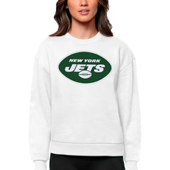 New York Jets Antigua Women's Victory Logo Pullover Sweatshirt - White online