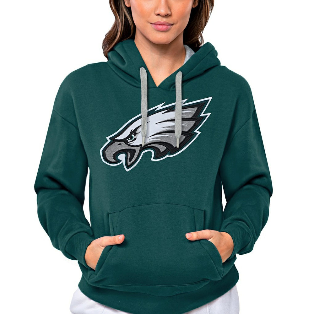 Philadelphia Eagles Antigua Women's Victory Logo Pullover Hoodie - Midnight Green online