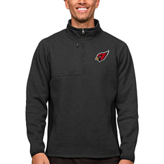 Arizona Cardinals Antigua Course Quarter-Zip Pullover Top - Heathered Black for sale
