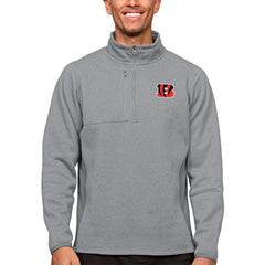Cincinnati Bengals Antigua Course Quarter-Zip Pullover Top - Heathered Gray sale