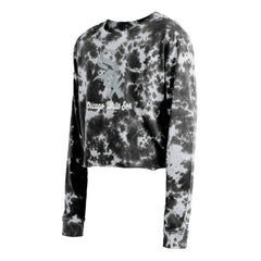 Chicago White Sox Women's Tie-Dye Cropped Long Sleeve T-Shirt - Black | New Era