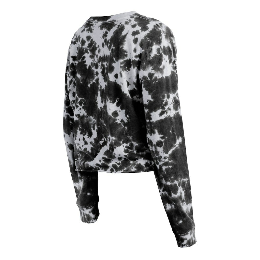 Chicago White Sox Women's Tie-Dye Cropped Long Sleeve T-Shirt - Black | New Era