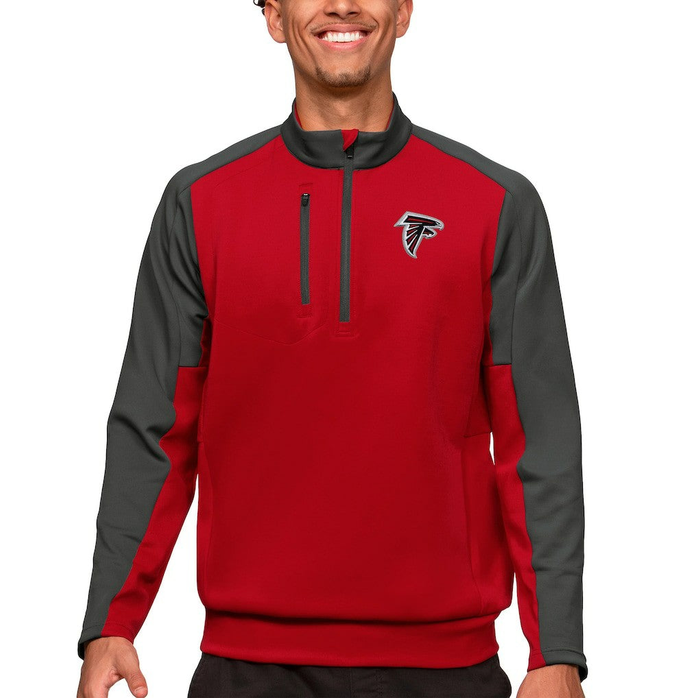 Atlanta Falcons Antigua Team Quarter-Zip Pullover Top - Red for sale