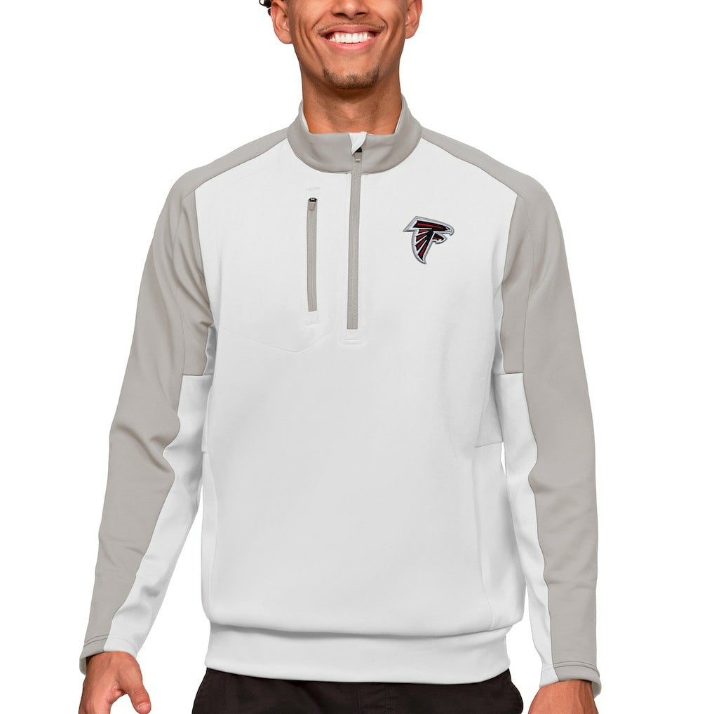 Atlanta Falcons Antigua Team Quarter-Zip Pullover Top - White sale
