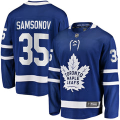 Ilya Samsonov Toronto Maple Leafs Fanatics Home Breakaway Player Jersey Blue