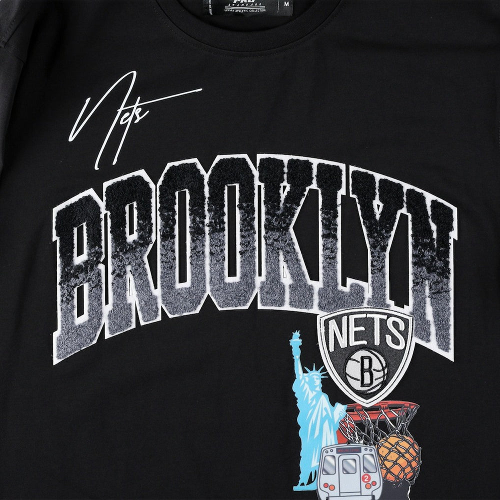 Brooklyn Nets Pro Standard Hometown Chenille T-Shirt - Black shop