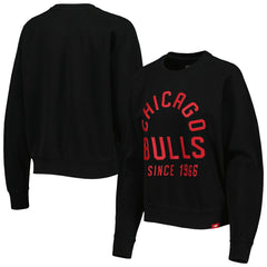 Chicago Bulls Sportiqe Women's Ashlyn Brava Raglan Pullover Sweatshirt - Black cheap