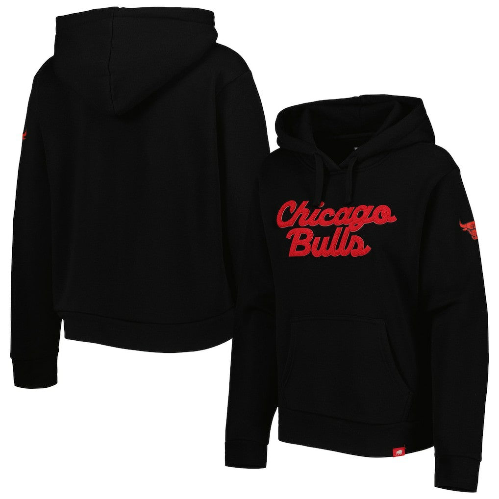 Chicago Bulls Sportiqe Women's Leona Ava Fleece Tri-Blend Pullover Hoodie - Black outlet
