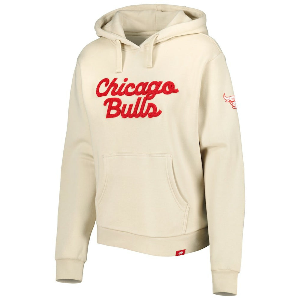 Chicago Bulls Sportiqe Women's Leona Ava Fleece Tri-Blend Pullover Hoodie - Cream shop