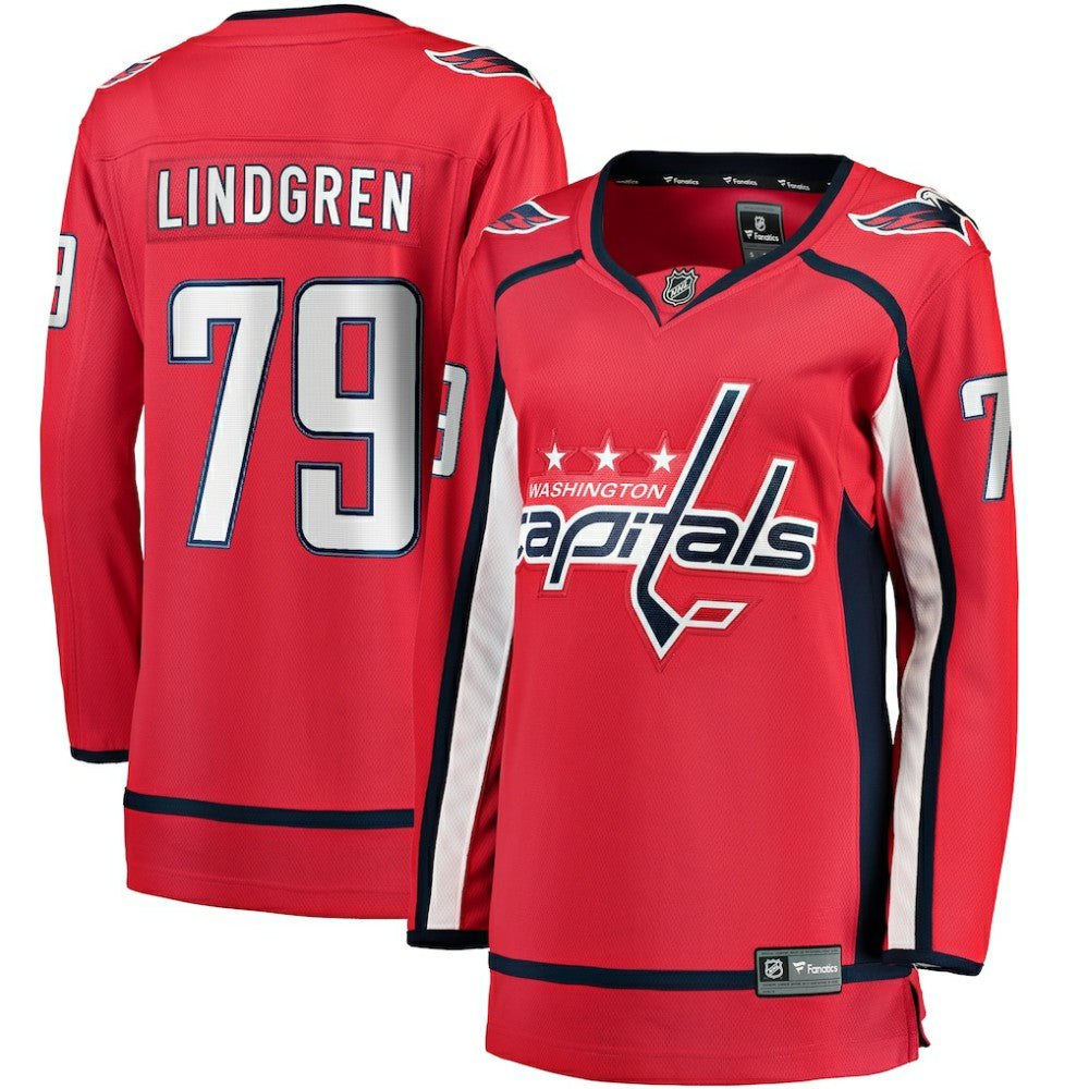 Charlie Lindgren Washington Capitals Fanatics Women's Home Breakaway Player Jersey Red