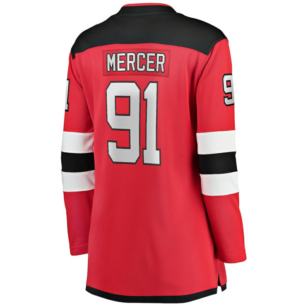 Dawson Mercer New Jersey Devils Fanatics Women's Home Breakaway Jersey Red