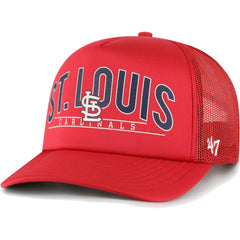 St. Louis Cardinals Backhaul Foam Trucker Snapback Hat - Red | 47 brand