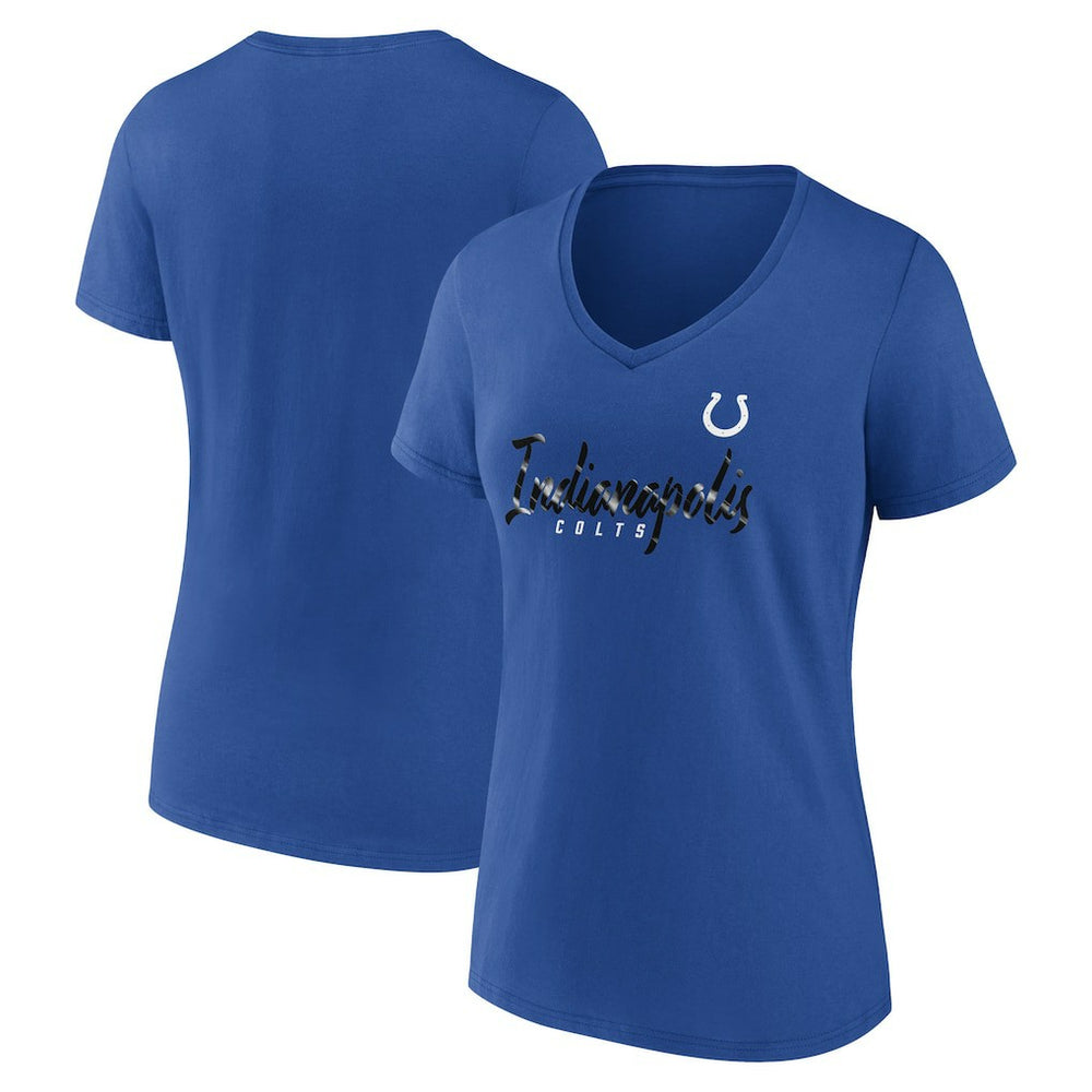 Indianapolis Colts Women's Shine Time V-Neck T-Shirt - Royal online