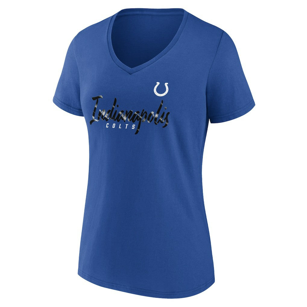 Indianapolis Colts Women's Shine Time V-Neck T-Shirt - Royal online