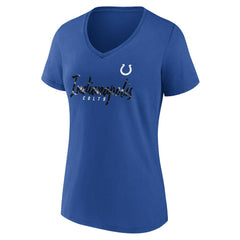 Indianapolis Colts Women's Shine Time V-Neck T-Shirt - Royal online
