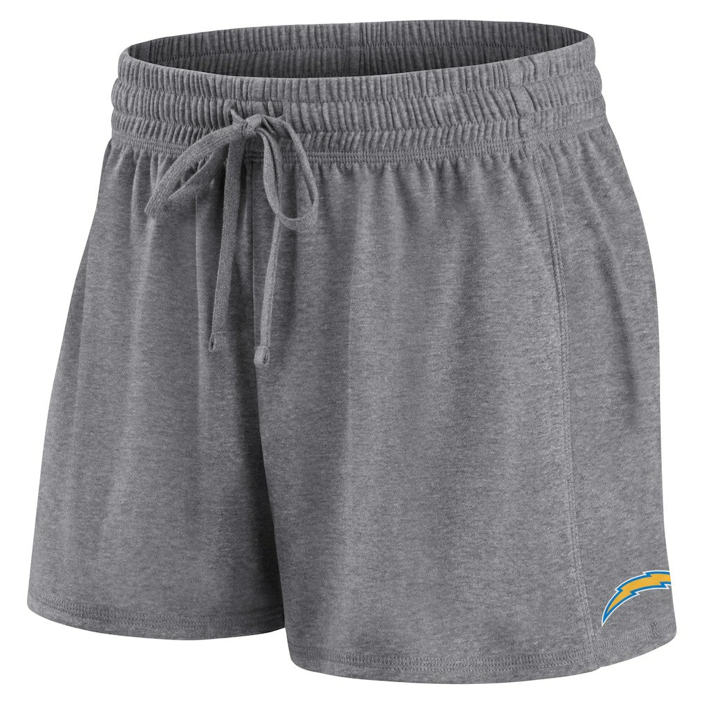 Los Angeles Chargers Women's Script T-Shirt & Shorts Lounge Set - Powder Blue/Heather Charcoal for sale