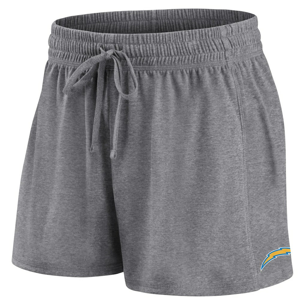 Los Angeles Chargers Women's Script T-Shirt & Shorts Lounge Set - Powder Blue/Heather Charcoal for sale
