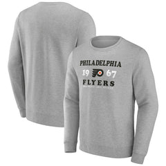 Philadelphia Flyers Fanatics Fierce Competitor Pullover Sweatshirt Heather Charcoal