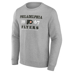 Philadelphia Flyers Fanatics Fierce Competitor Pullover Sweatshirt Heather Charcoal