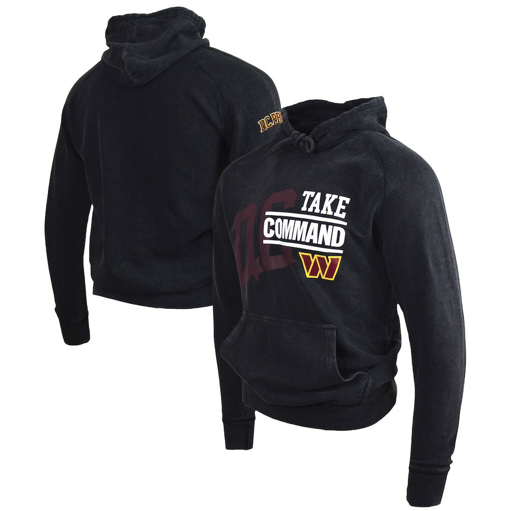 Take Command Washington Commanders DC PROPER Unisex Mineral Wash Vintage Pullover Hoodie - Black online