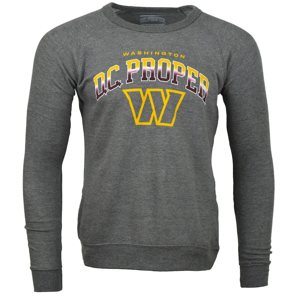 Washington Commanders DC PROPER Signature Raglan Vintage Pullover Sweatshirt - Heather Gray sale