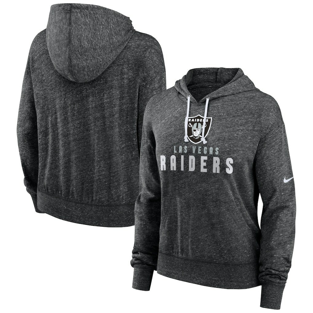 Las Vegas Raiders Women's Gym Vintage Lightweight Pullover Hoodie - Black | Nike on sale